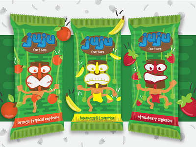 Juju Bars bars candy design illustration juju package tiki