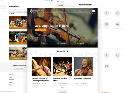 Music Festival Site bowdoin college education hero slider music music festival school web webdesign