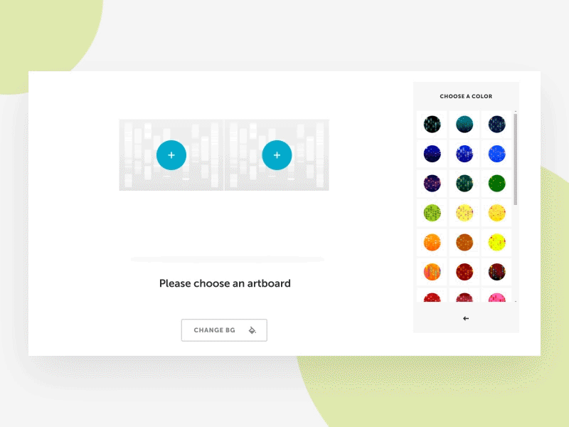 DNA Art Buy Process Part 2 buy process color selector colors customize dna art ui ux