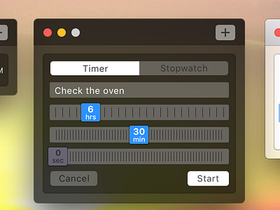 Timer for Mac (Concept) desktop el capitan mac os x ui vibrancy