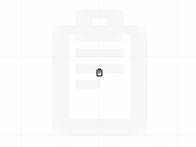 16px Clipboard Glyph (Updated) 16px clipboard glyph icon