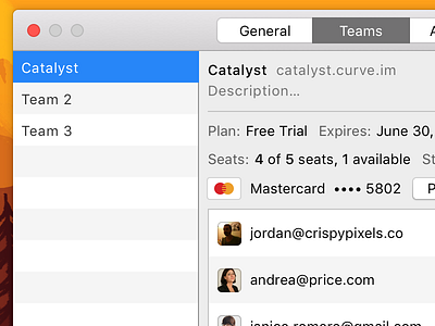 Curve for Mac - Preferences apple client project interface design mac macos ui