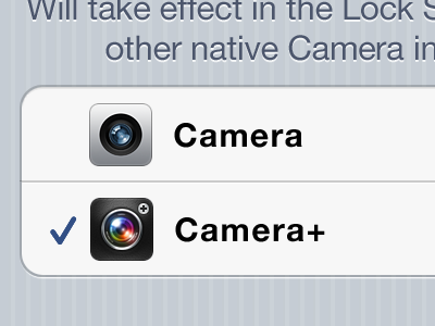 I wish… iOS default Camera.app selection