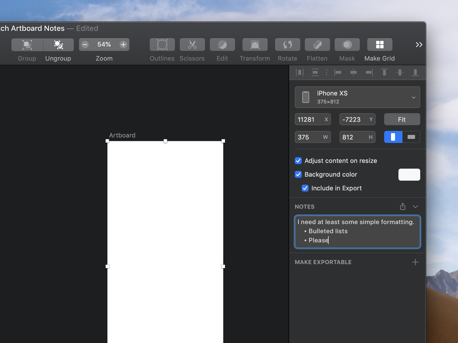 Creating An Artboard in Sketch