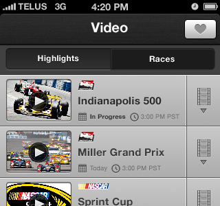 Racing App Segmented Control (Scaled) highlights ios iphone race car racing segmented control thumbnail video