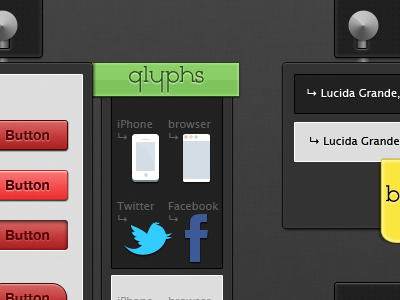 Visual Style Guide (old work) buttons glyph icon interface elements ios mac mobile style guide ui