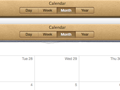 OS X Calendar.app Torn Paper Cleanup 