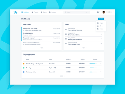 Hello Dribbble! Sliq dashboard design