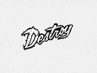 Destroy Records branding design destroy logo music