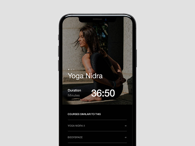 Yoga Fitness App course fitness fitness app flat helvetica minimal simple ui ux yoga