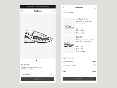 Sneakers - Product Page beige ecommerce minimal product product page sneakers ui ux webshop