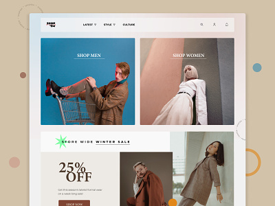 Clothing Store Landing Page clothing store e commerce fashion fashion website landing page landing page header online clothing store ui ui design website design