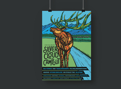 Silver Cloud 2019 Music Festival Poster festival poster illustration print design