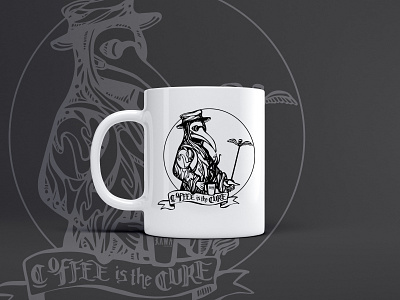Kawa Coffee // Mug Design branding illustration merchandise design