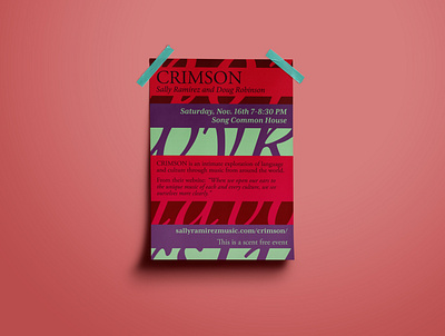 Concert Poster for Crimson adobe illustrator design poster print