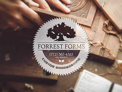 Forrest Forms handcrafted logo saw wood working