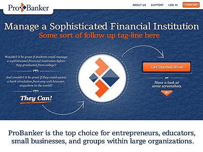 ProBanker Call-to-Action / Marketing header