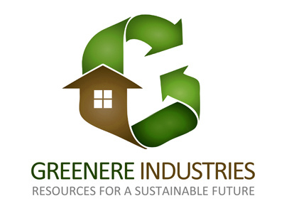 Greenere Industries branding green identity logo recycle