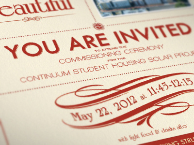 Gala Invitation (cont.) classic elegant invitation typography