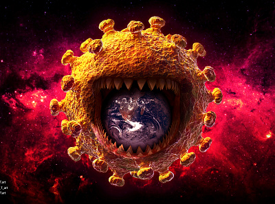 Monster Corona corona corona poster corona virus coronavirus covid 19 covid 19 covid19 design earth monster pandemic sickness space teeth virus world