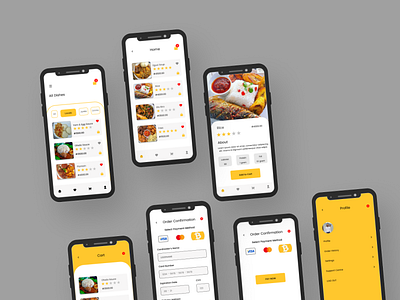mobile UI for food app app design ui ux