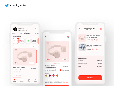 Mobile UI for an e-commerce store app design ui ux