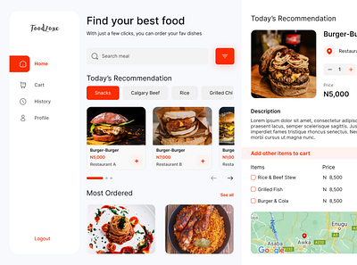 food webapp home page design figma ui web website