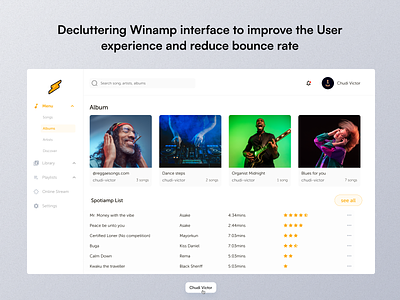 Winamp Redesign design figma ui ux web