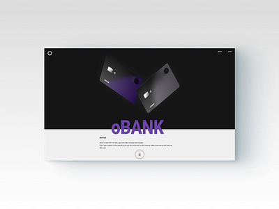 oBank - Landing Page Design art bank design graphic design landing page logo ui web