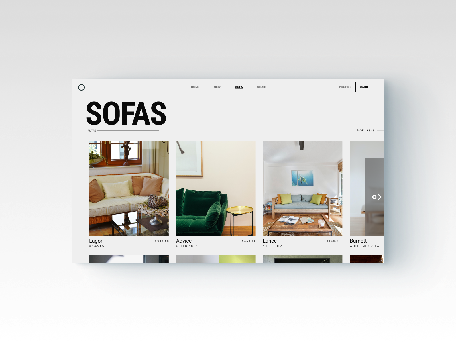 Furniture Landing Page Design by Okan Baykuş on Dribbble