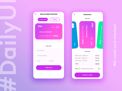 Daily UI #02 - Credit Card Checkout