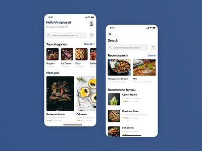 Food Ordering App UI app customer customer experience design dribbbble food food and drink food app order food ui ux