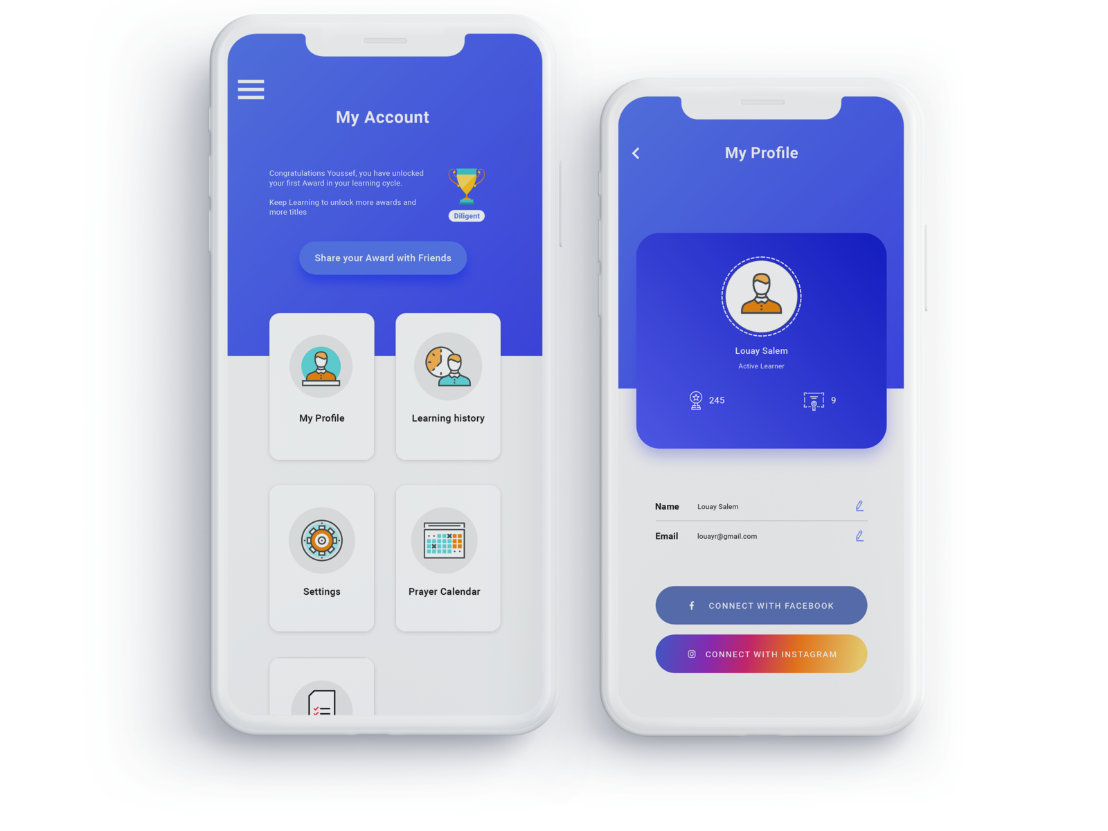 Account overview by Louay on Dribbble