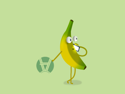 Banana animation banana cel cel animation illustration logo phone