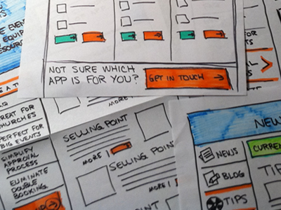 Marker Comps apps comps design markers proofs sketches ui websites wireframes