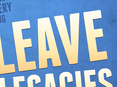 "LEAVE" blue headlines poster texture type typography