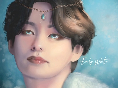 Taehyung (V) BTS Fanart 2d art artwork concept art desenhodigital digitalart draw fanart fantasy fantasyart illustration kpop portrait portrait art