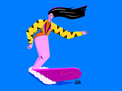 E is for Epic Surfer 2d character 2d illustration 36days 36daysoftype character illustrator colorful design flat design flat illustration illustrations lettering procreate surfer