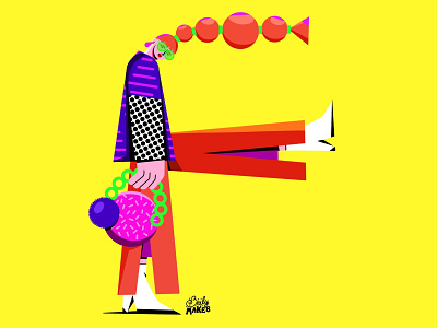 F is for Fashionista 36days 36daysoftype character illustration colorful design filipino flat design flat illustration illustration lettering procreate