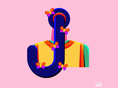 J is for Jolina Magdangal Hairstyle 2d illustration 36days 36daysoftype character illustration colorful design filipino flat illustration illustrations jolina magdangal