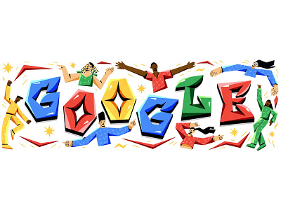 Google Doodle banner colorful illustration cover photo filipino flat design flat illustration google google doodle google homepage homepage illustration social media