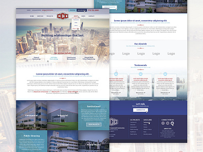 CCC - Chicago Commercial Construction Home Page blue chicago commercial commercial construction construction home page website