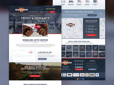 Wheeling Auto Center redesign auto auto center auto repair auto shop autoshop cars redesign website