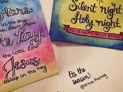 Holiday Watercolors & Lettering