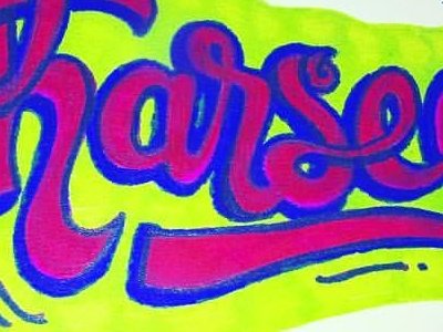 Tharseo hand lettering lettering sharpie