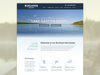 Lakefront Real Estate Group home page icons lake lakefront real estate real estate website realty realty website