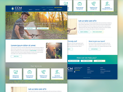 CCM Website blue gradient icons lifestyle web design website website design