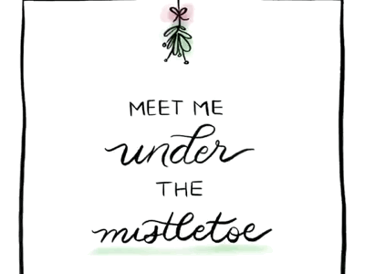 christmas mistletoe doodle christmas doodle hand letter illustration mistletoe procreate