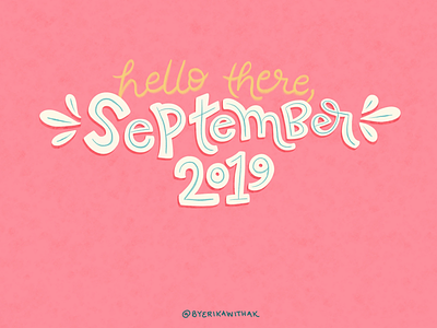 almost fall 🍂🙃 lettering procreate september