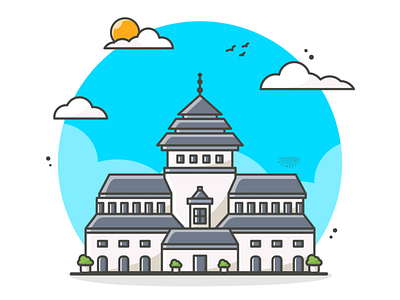 Gedung sate art clean design flat graphic design icon illustration illustrator minimal vector